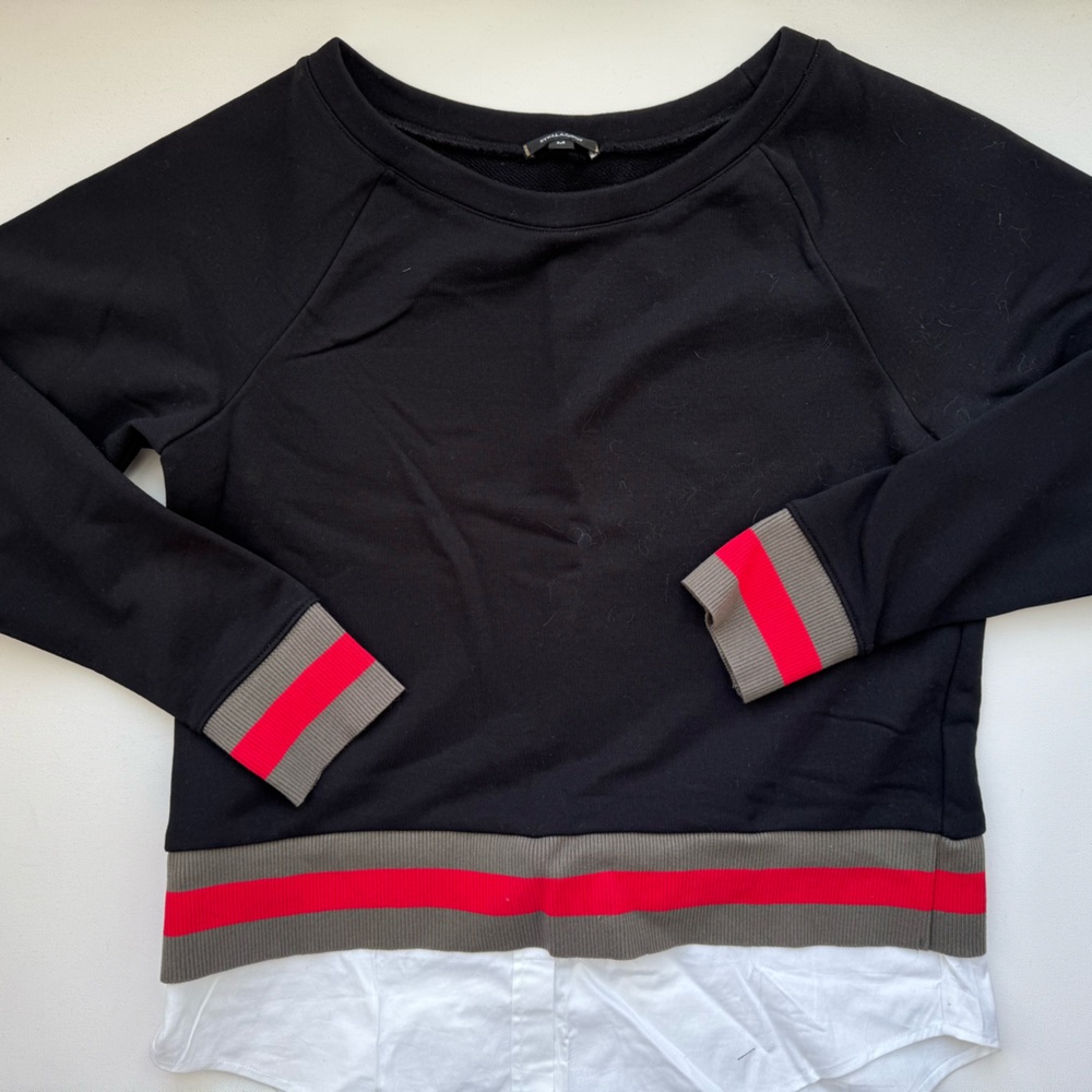 Brand new women’s Stella & Dot crew sweatshirt layered look size M $79